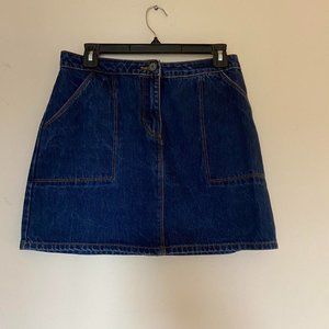 Women's dark blue denim skirt
